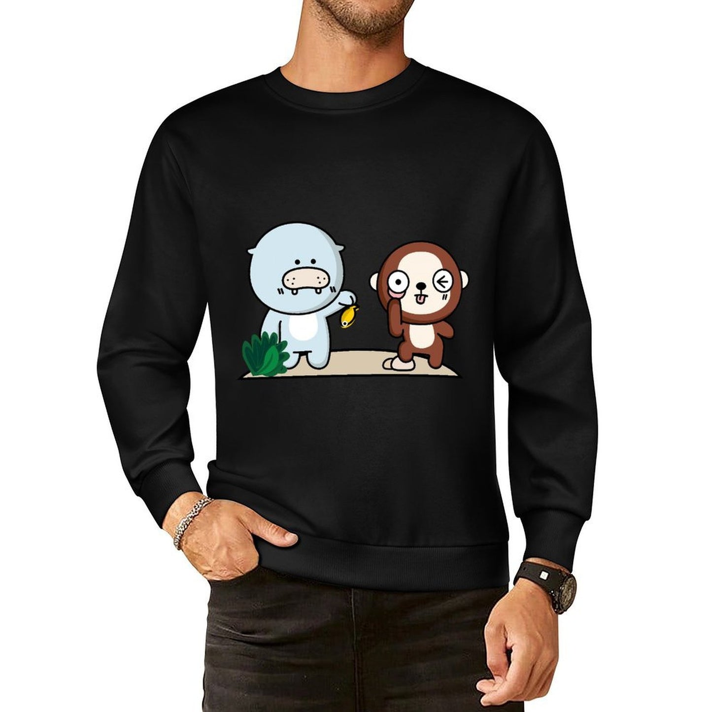 Front Patterned Long Sleeve TopPureStyle ComfortLine