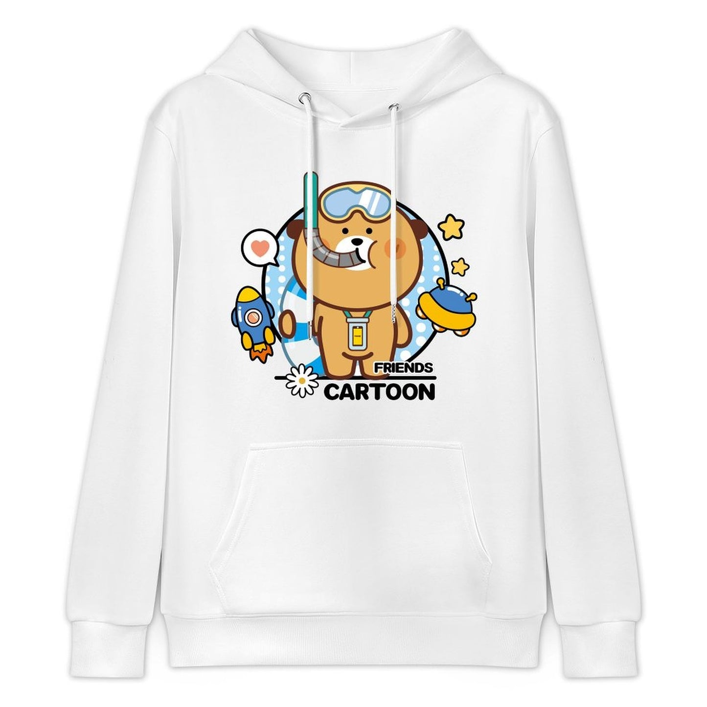 Classic Fit Oversized Front Graphic Hoodies