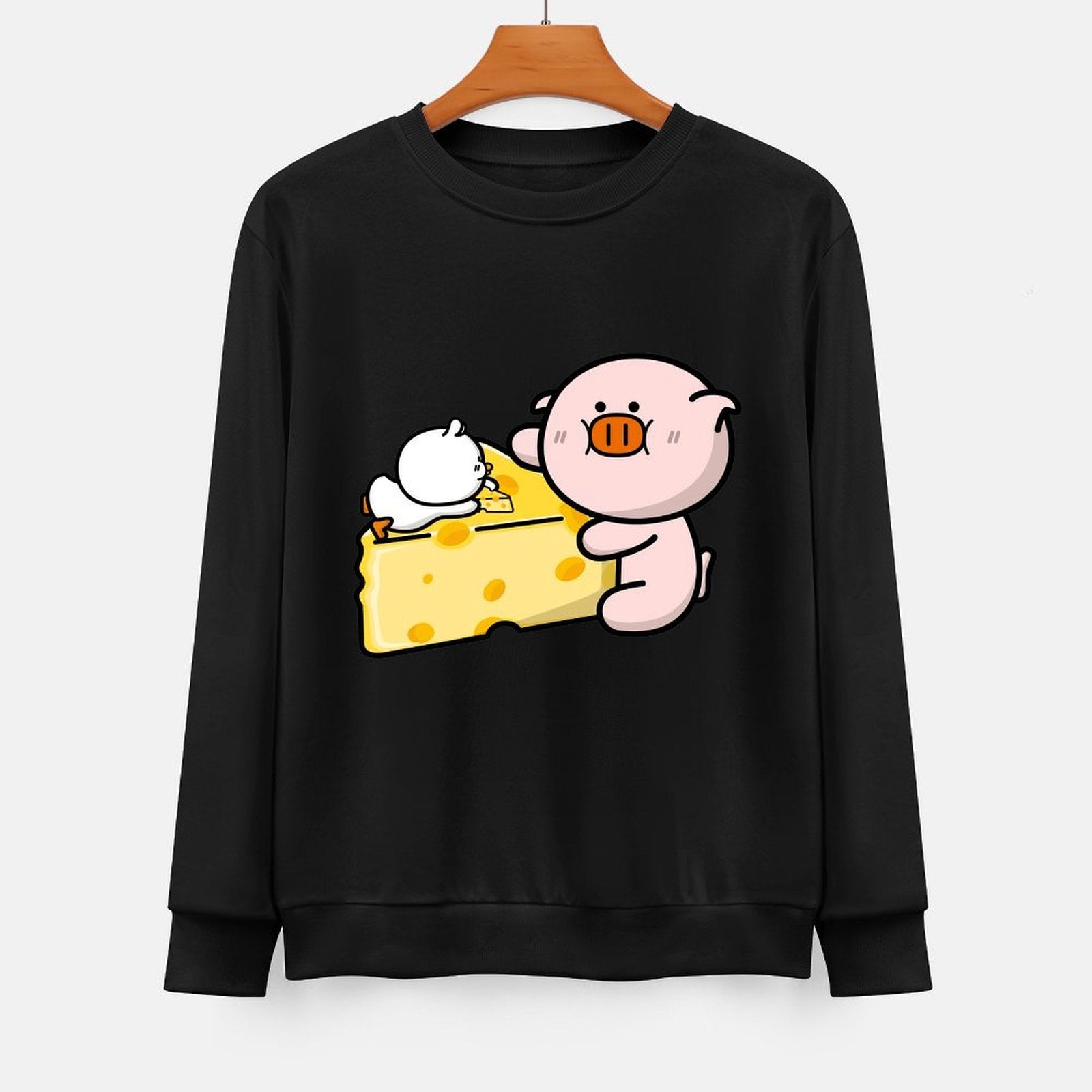  Front Patterned Long Sleeve TopEasyWear Batch-Printed