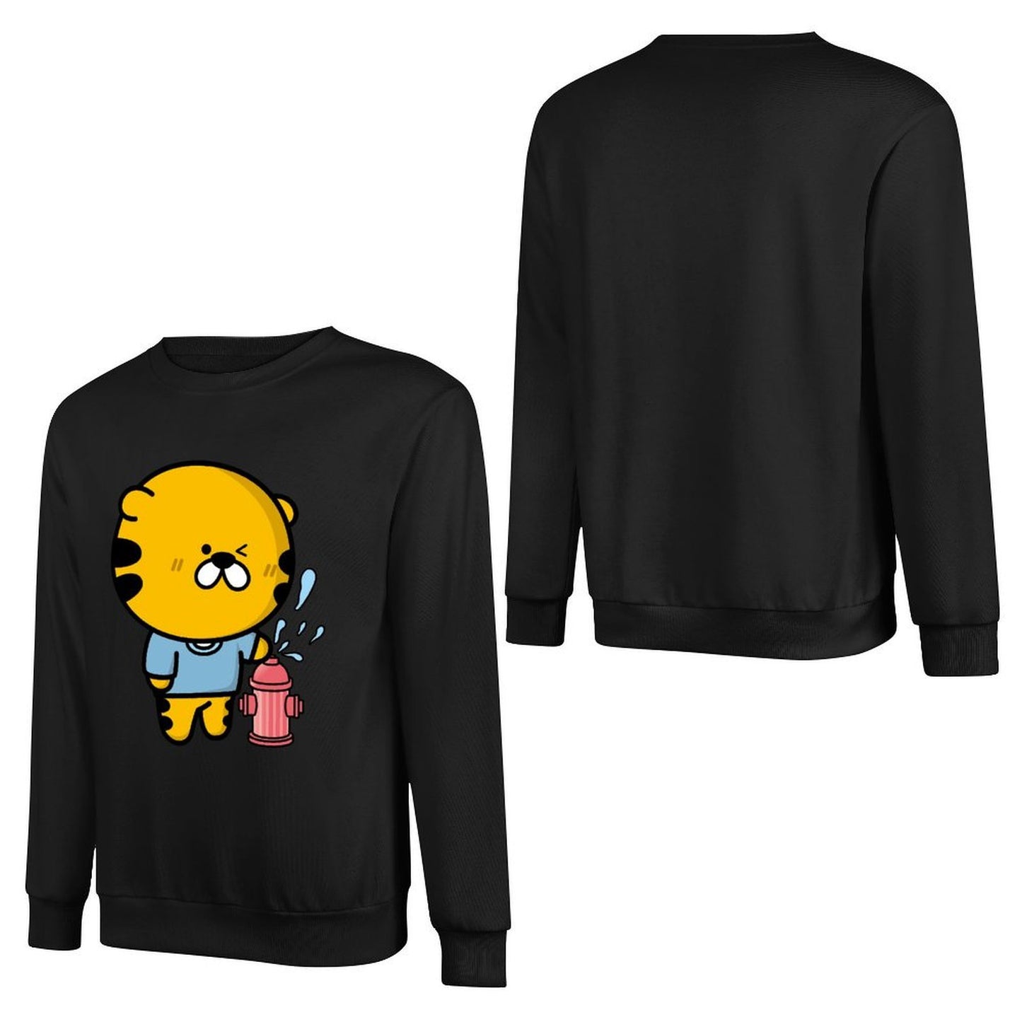 Front Patterned Long Sleeve TopOversized