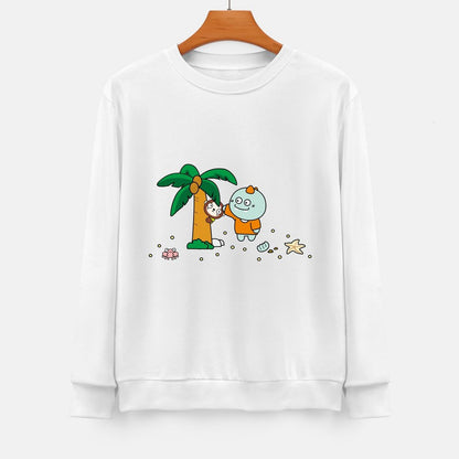 Front Patterned Long Sleeve TopEdition Relaxed