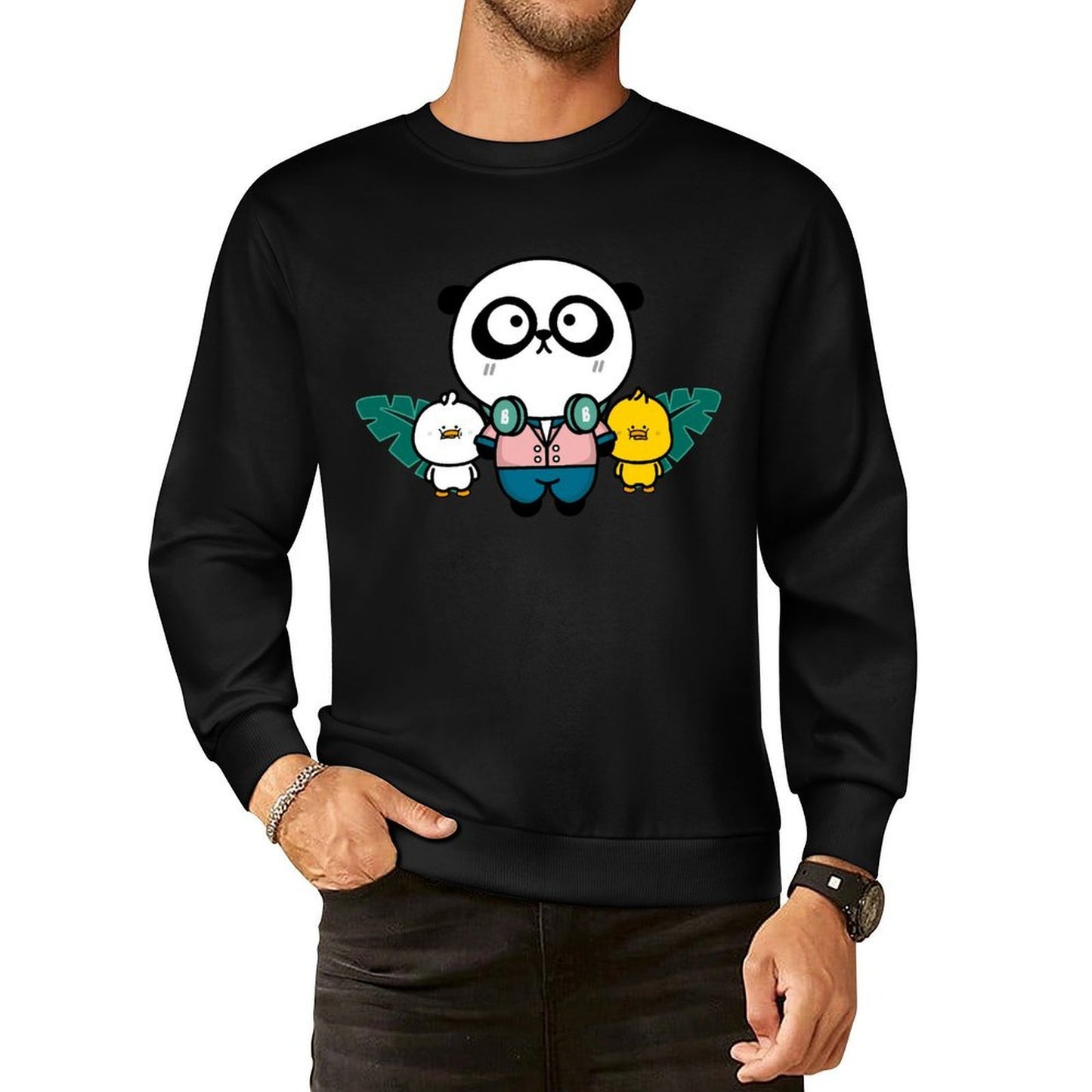 Front Patterned Long Sleeve TopTrueComfort Weekend