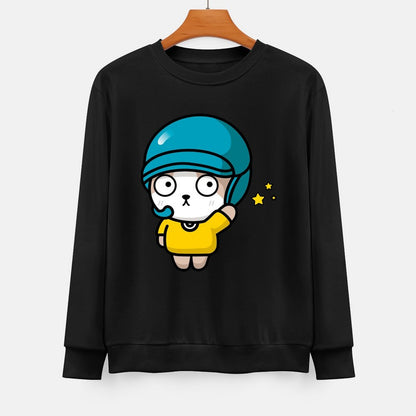  Front Patterned Long Sleeve TopMinimalist Smooth Feel