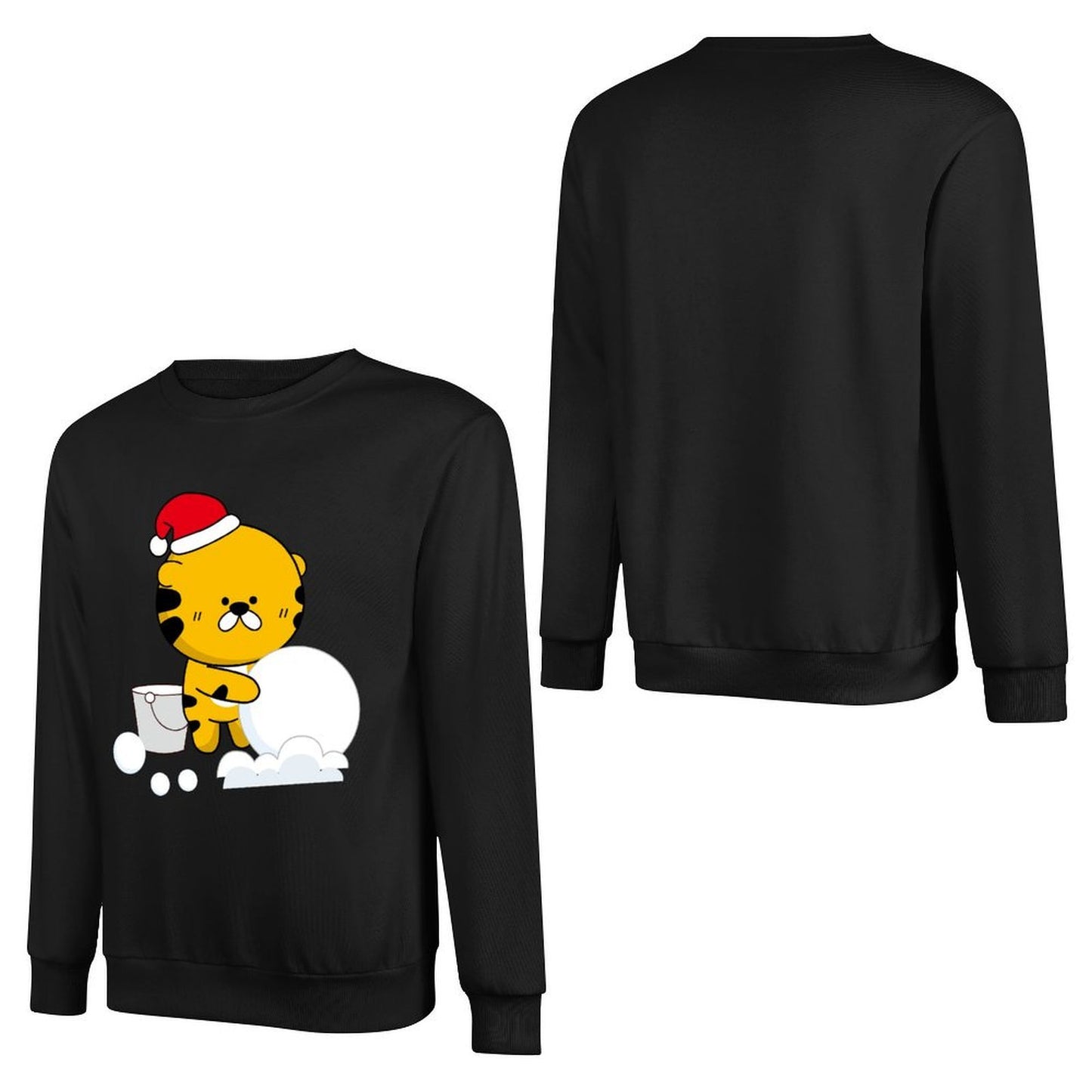 Front Patterned Long Sleeve TopOversized Sleek