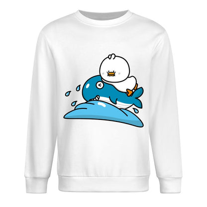 Front Patterned Long Sleeve TopStudio Crew Neck