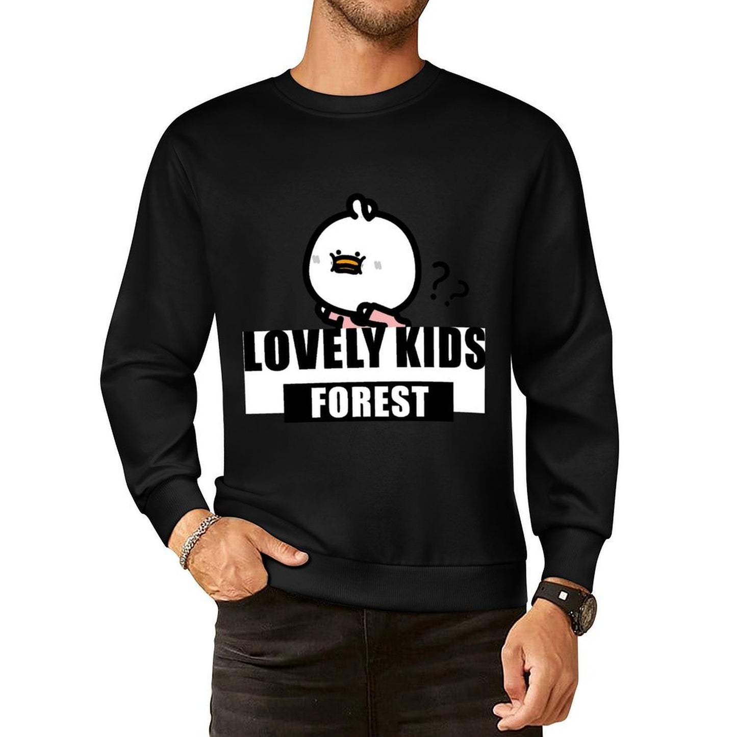 Front Patterned Long Sleeve TopMinimal EverydayFit