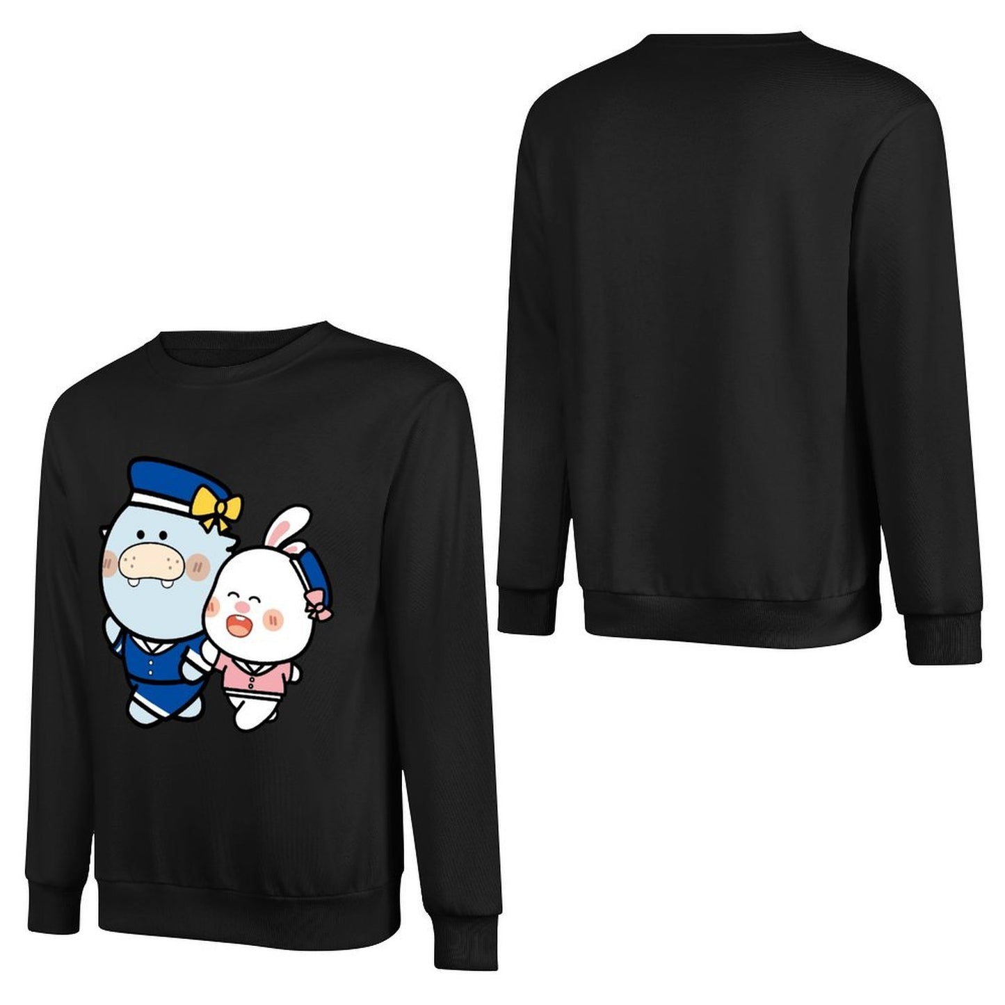 Front Patterned Long Sleeve TopRecycled Casual