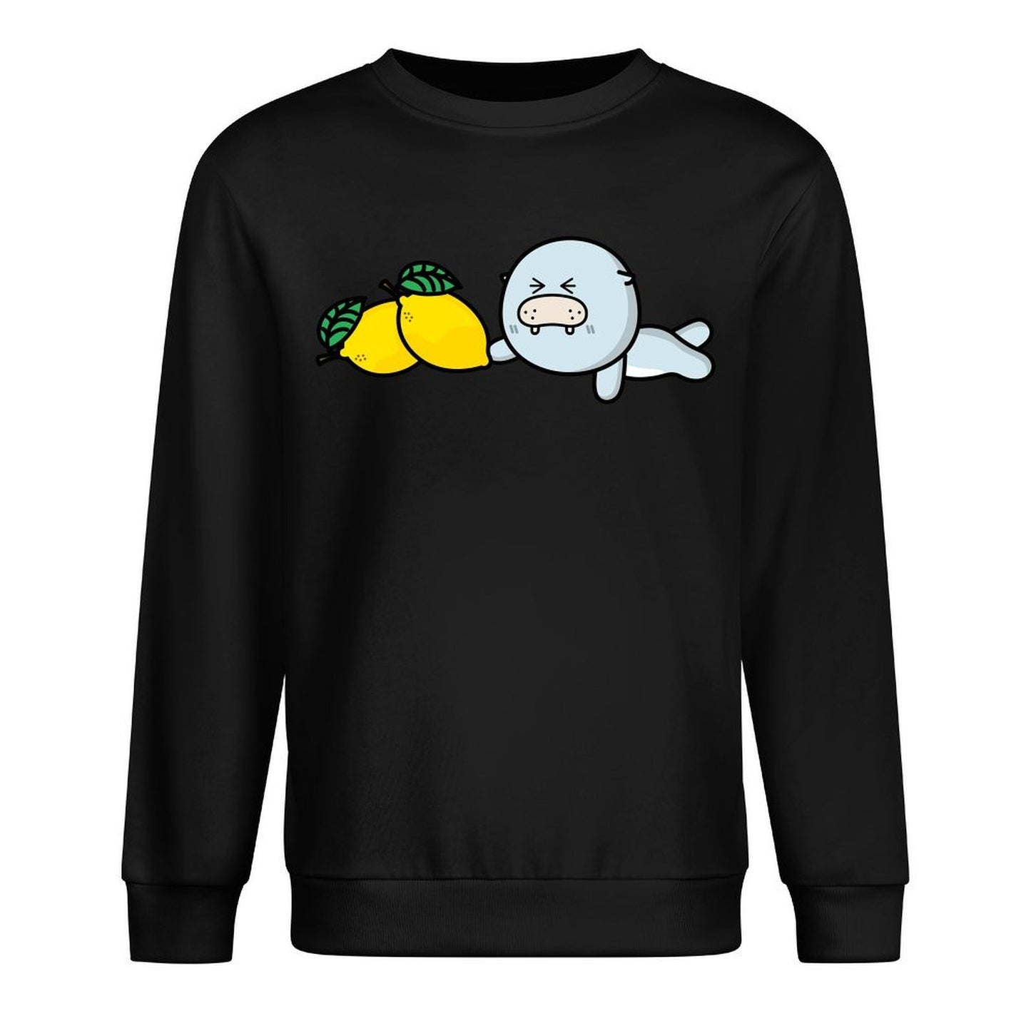 Front Patterned Long Sleeve TopCrewneck Original