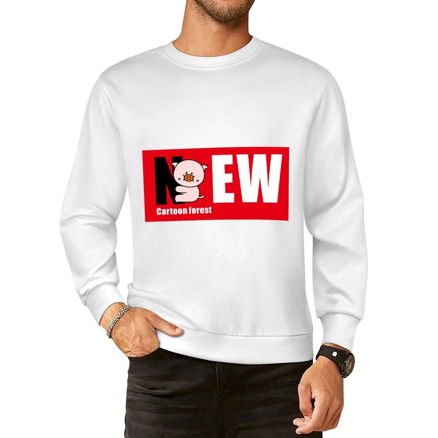 Front Patterned Long Sleeve TopBatch-Printed TrueStyle