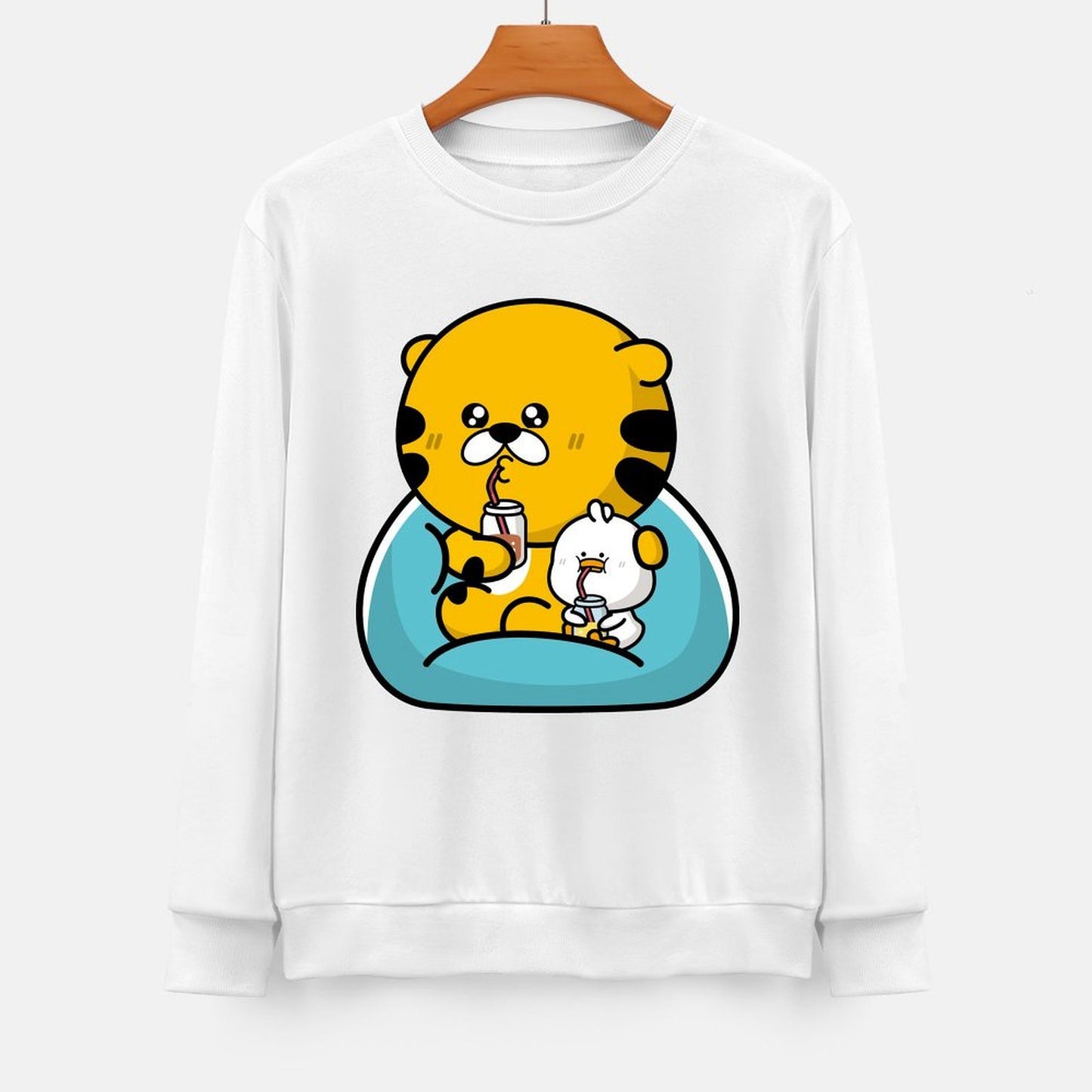 Front Patterned Long Sleeve TopSeamless Casual