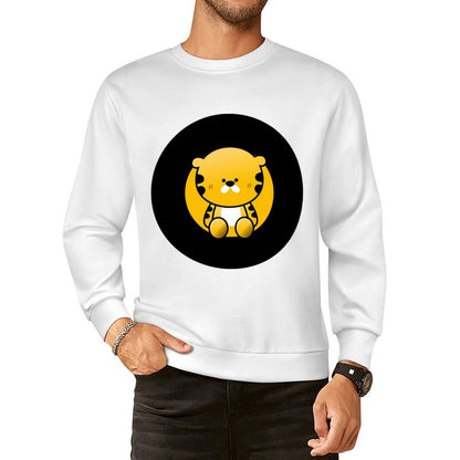 Front Patterned Long Sleeve TopVintage Batch-Printed