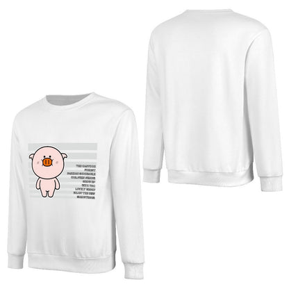 Front Patterned Long Sleeve TopFitted Oversized