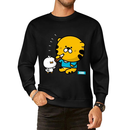 Front Patterned Long Sleeve TopNeutral Unisex