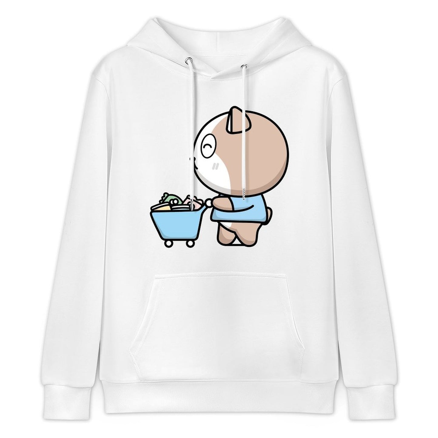 Slim Fit Natural Front Graphic Hoodies