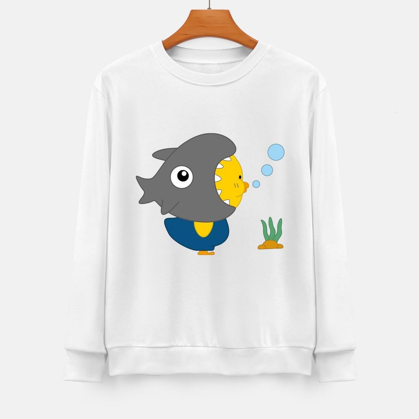 Front Patterned Long Sleeve TopLogo-Ready SoftWear