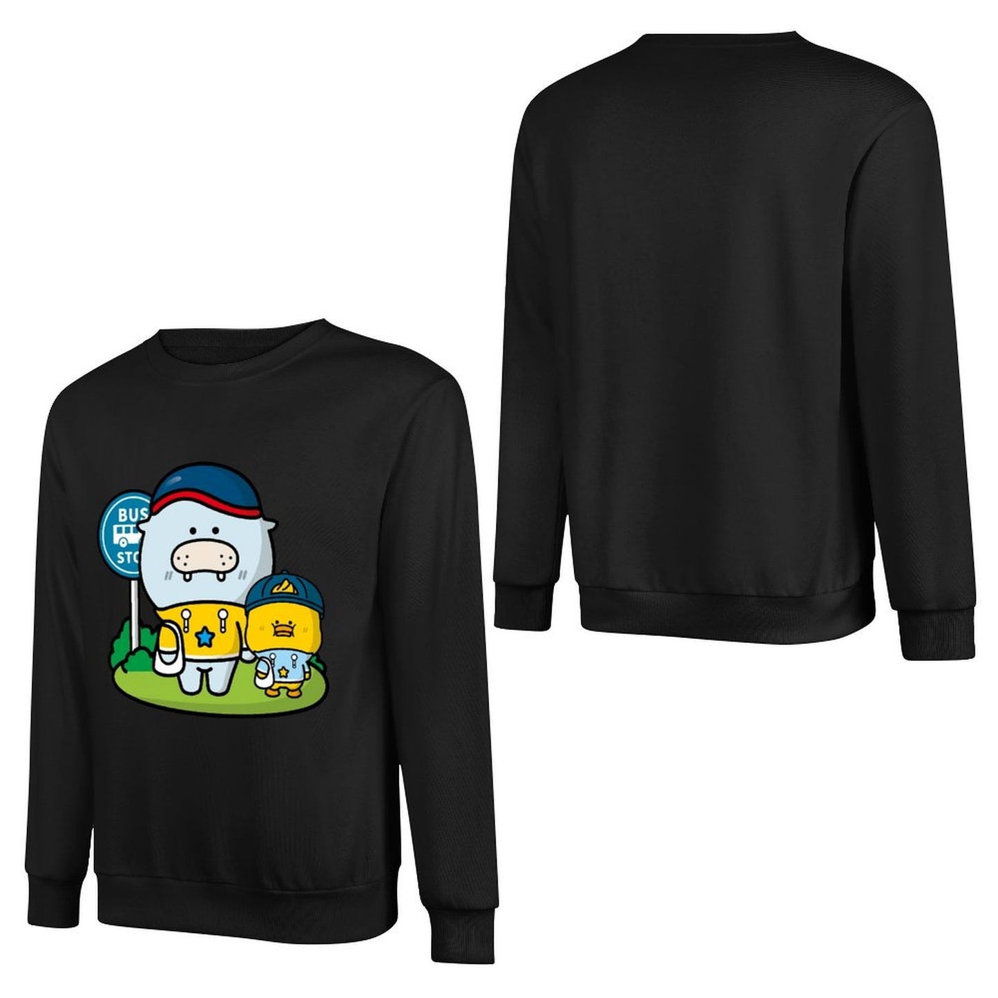 Front Patterned Long Sleeve TopMidweight ComfortLine