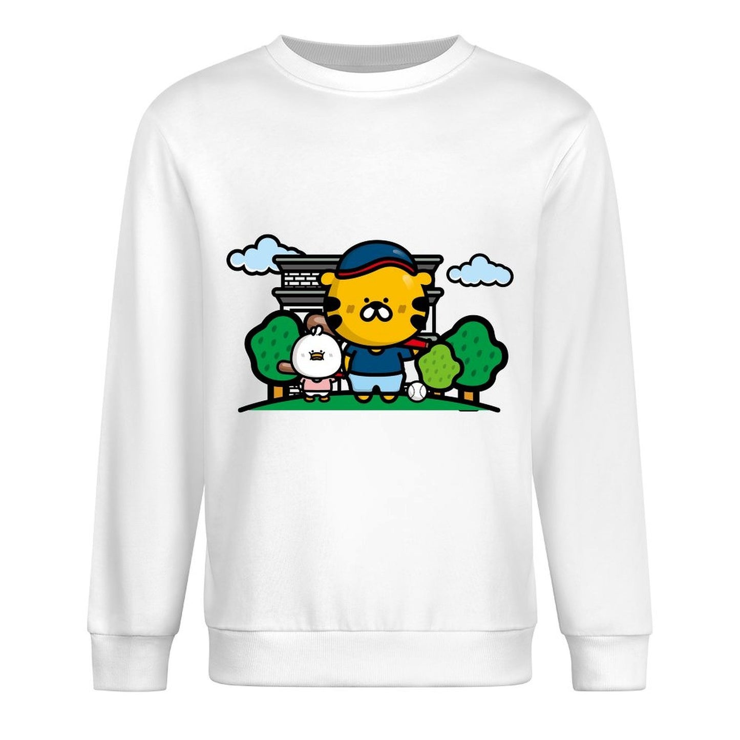 Front Patterned Long Sleeve TopLong Lasting TimelessComfort