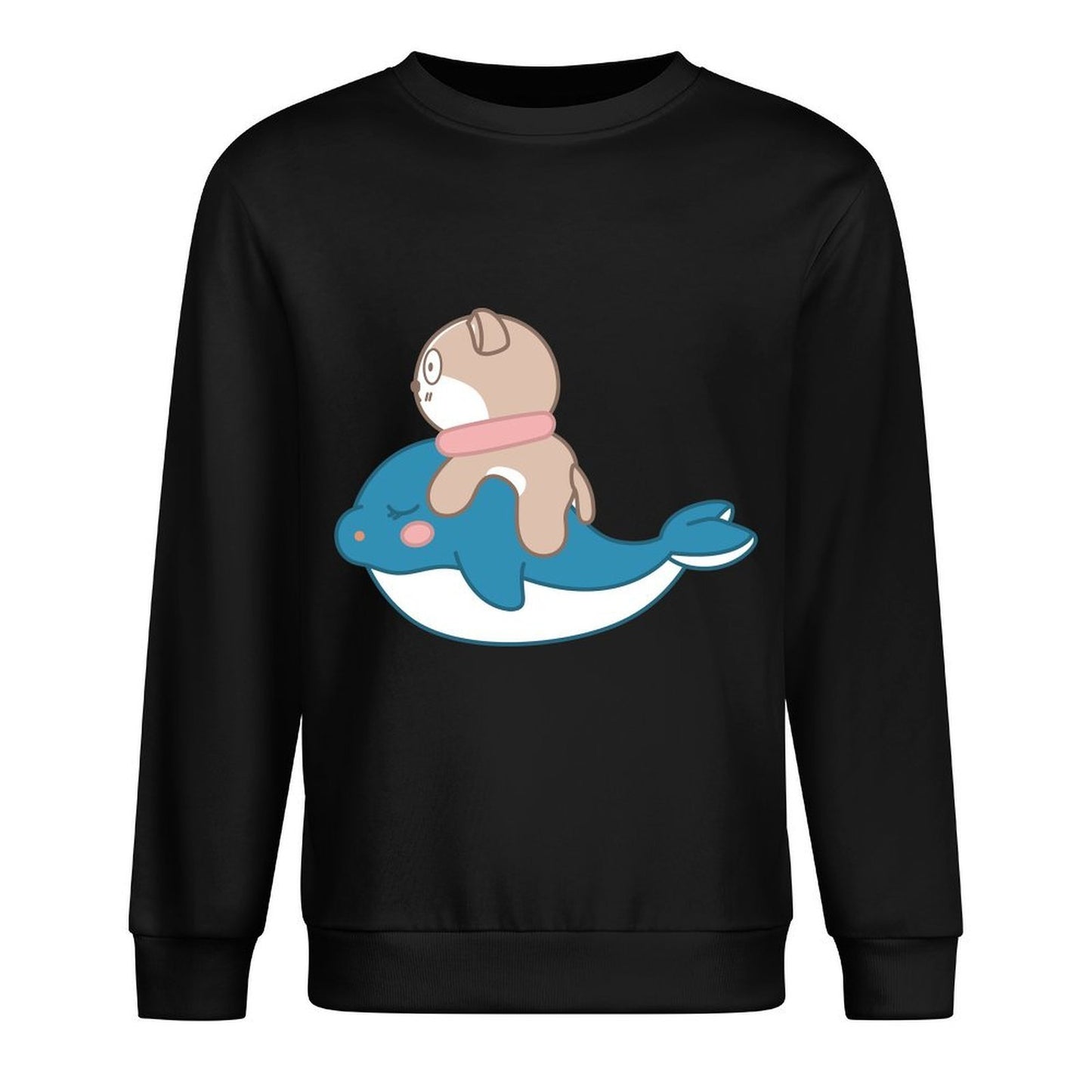 Front Patterned Long Sleeve TopBasicSeries Crisp Print