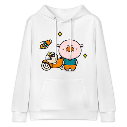 Casual Wrinkle-Free Front Graphic Hoodies