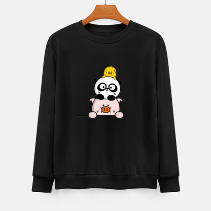  Front Patterned Long Sleeve TopDurable LooseFit