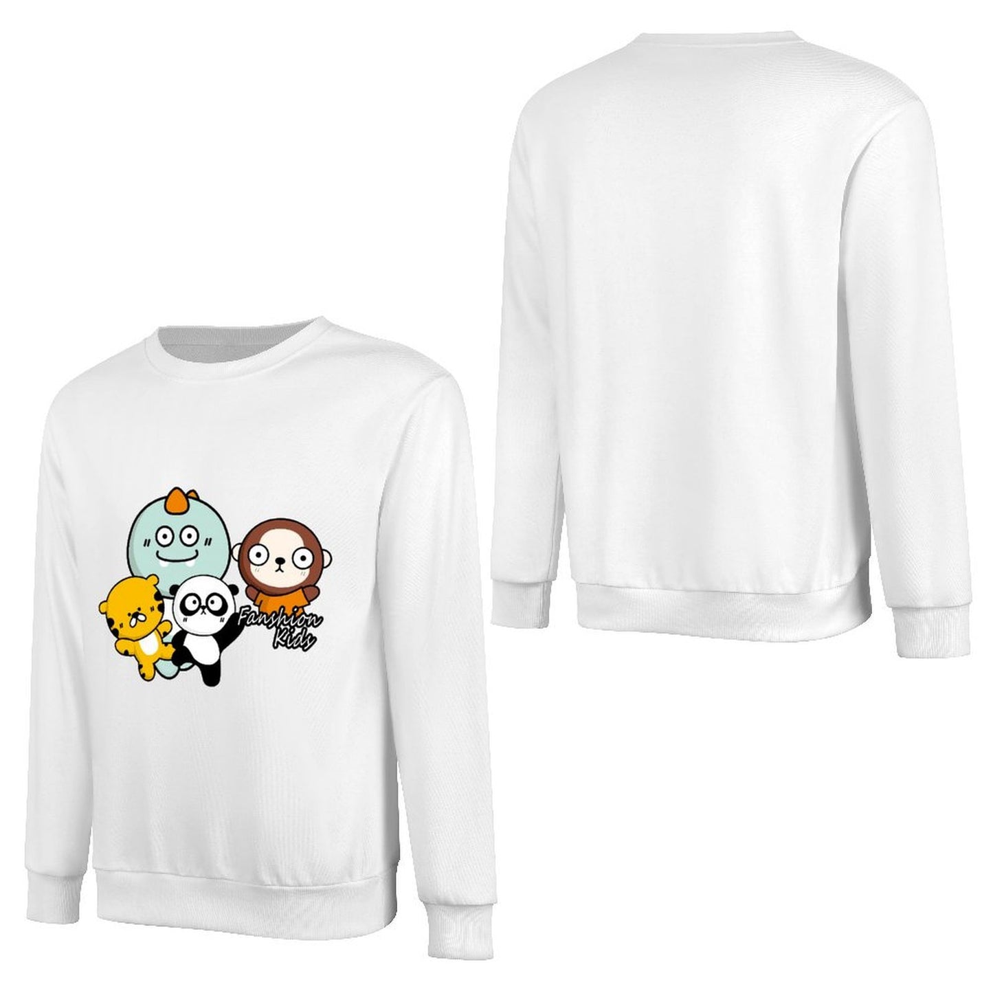 Front Patterned Long Sleeve TopShrink-Resistant Tear-Resistant