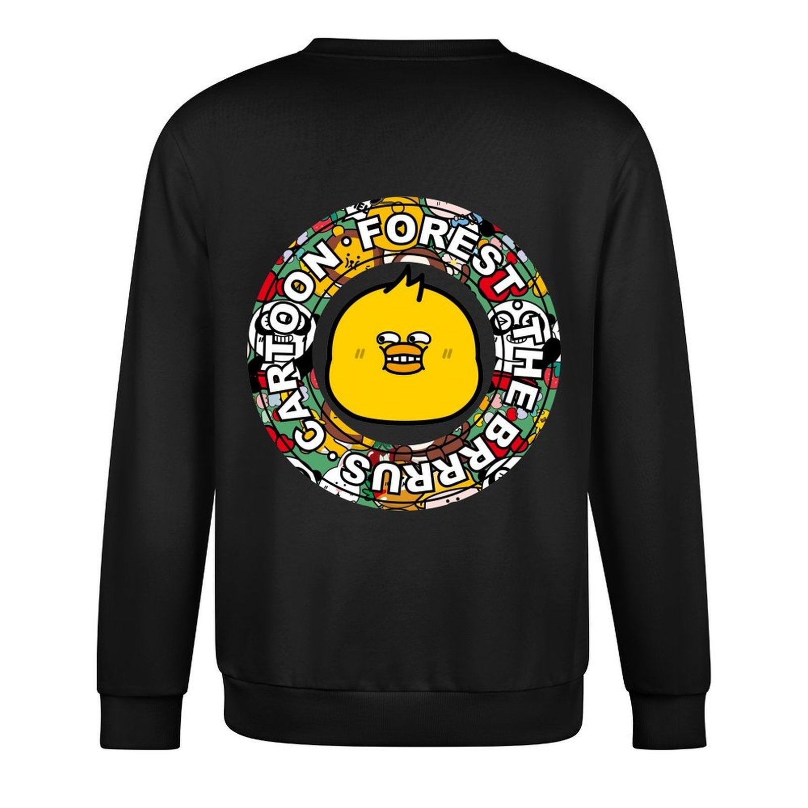 Long-sleeved crew neck sweatshirtPlain Regular Long Sleeve
