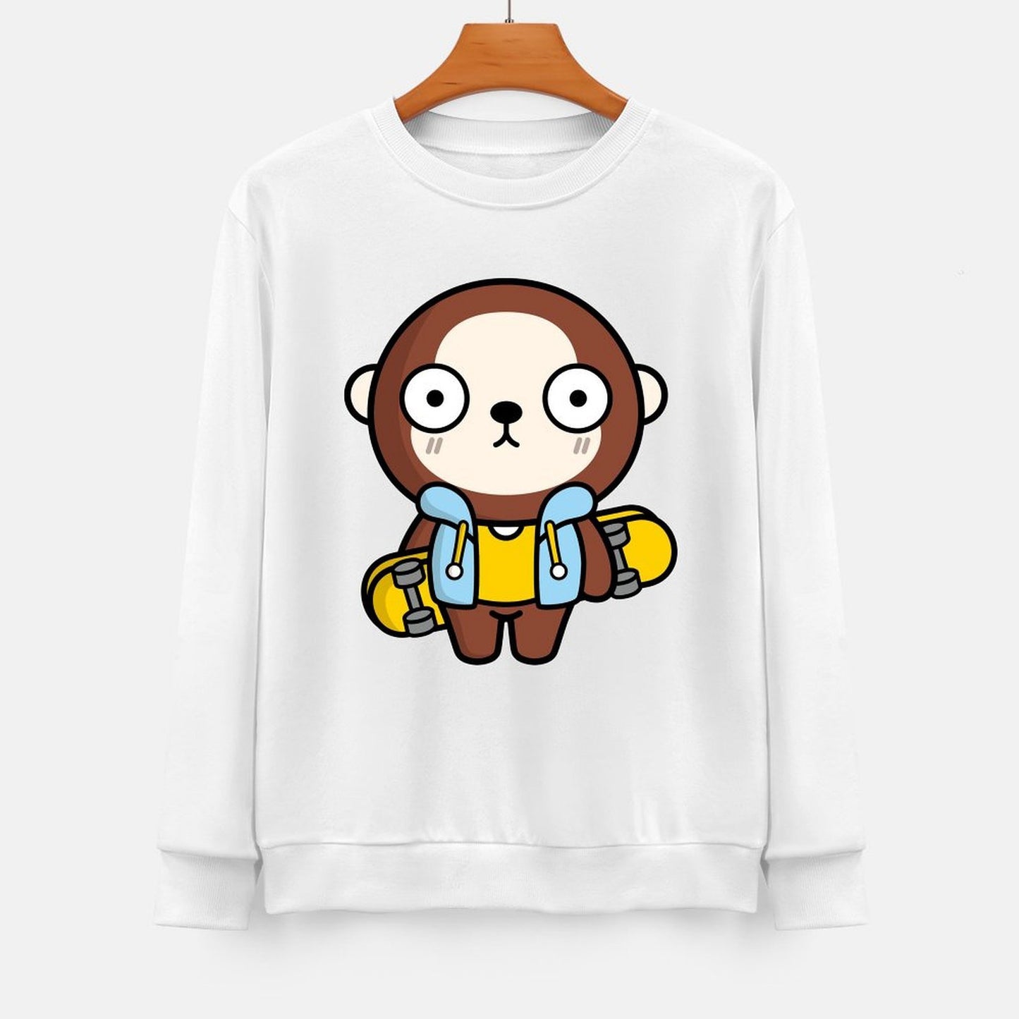 Front Patterned Long Sleeve TopRelaxed LooseFit