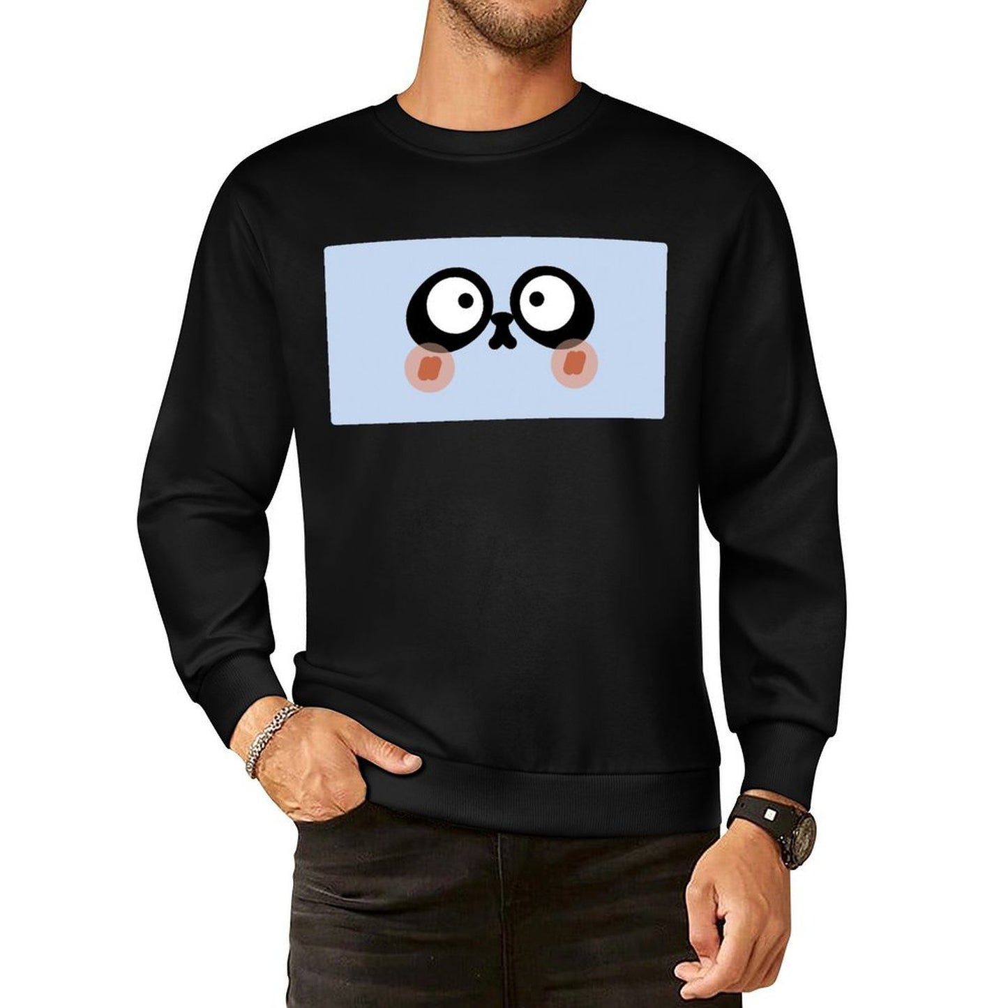 Front Patterned Long Sleeve TopRegular EasyStyle