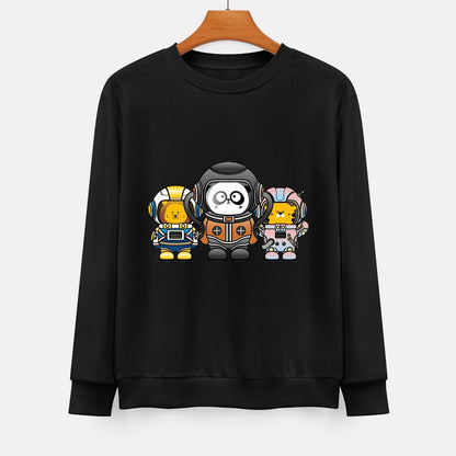 Front Patterned Long Sleeve TopMidweight RegularFit