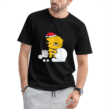 Plain Heat-Transfer Front Graphic T-shirt