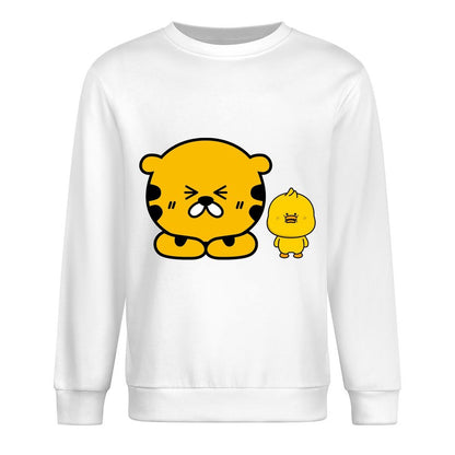 Front Patterned Long Sleeve TopLong Lasting Crewneck