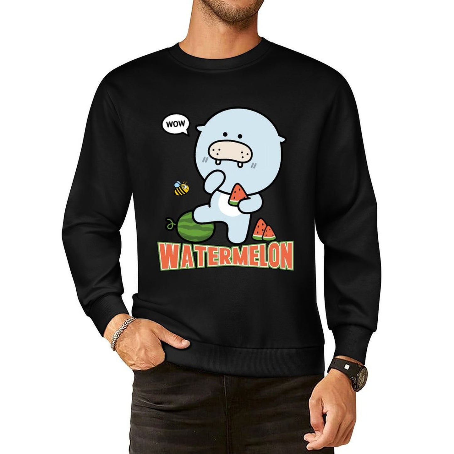 Front Patterned Long Sleeve TopFresh PureStyle