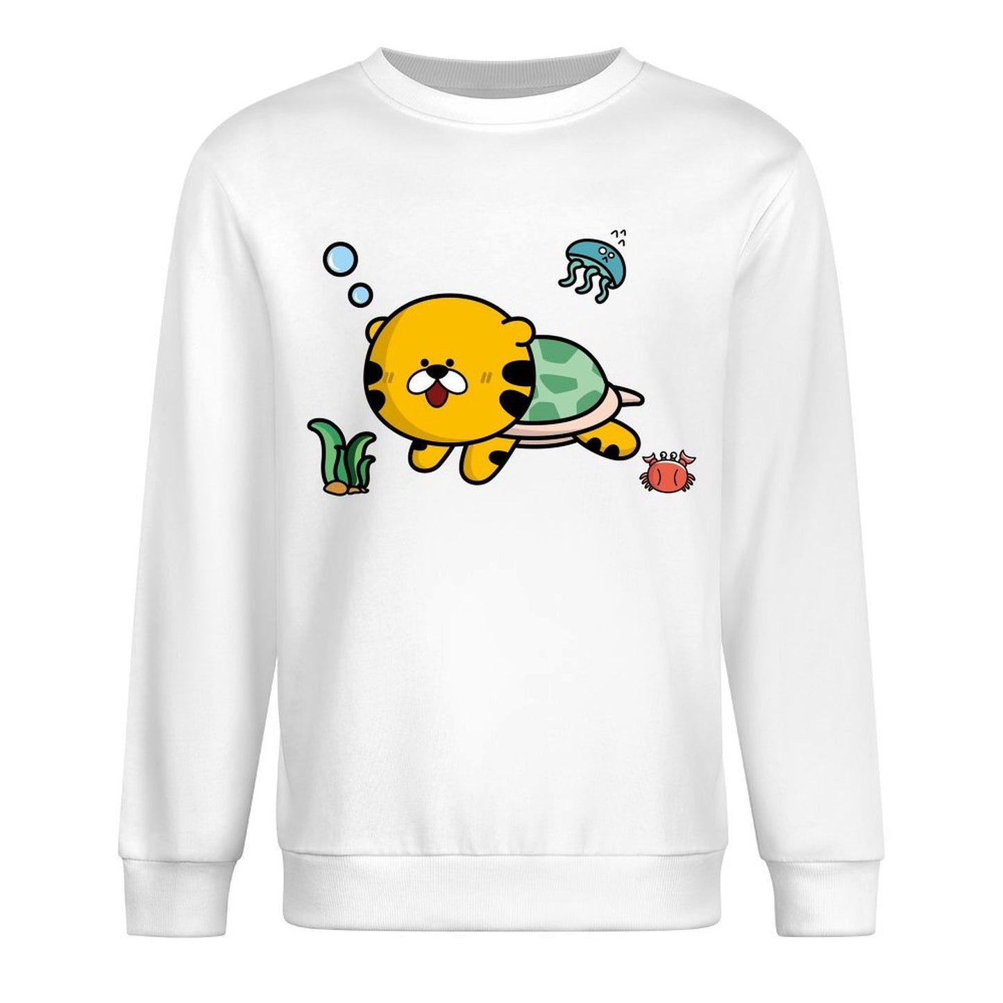 Front Patterned Long Sleeve TopCrisp Print Simple