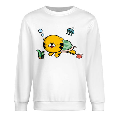 Front Patterned Long Sleeve TopCrisp Print Simple