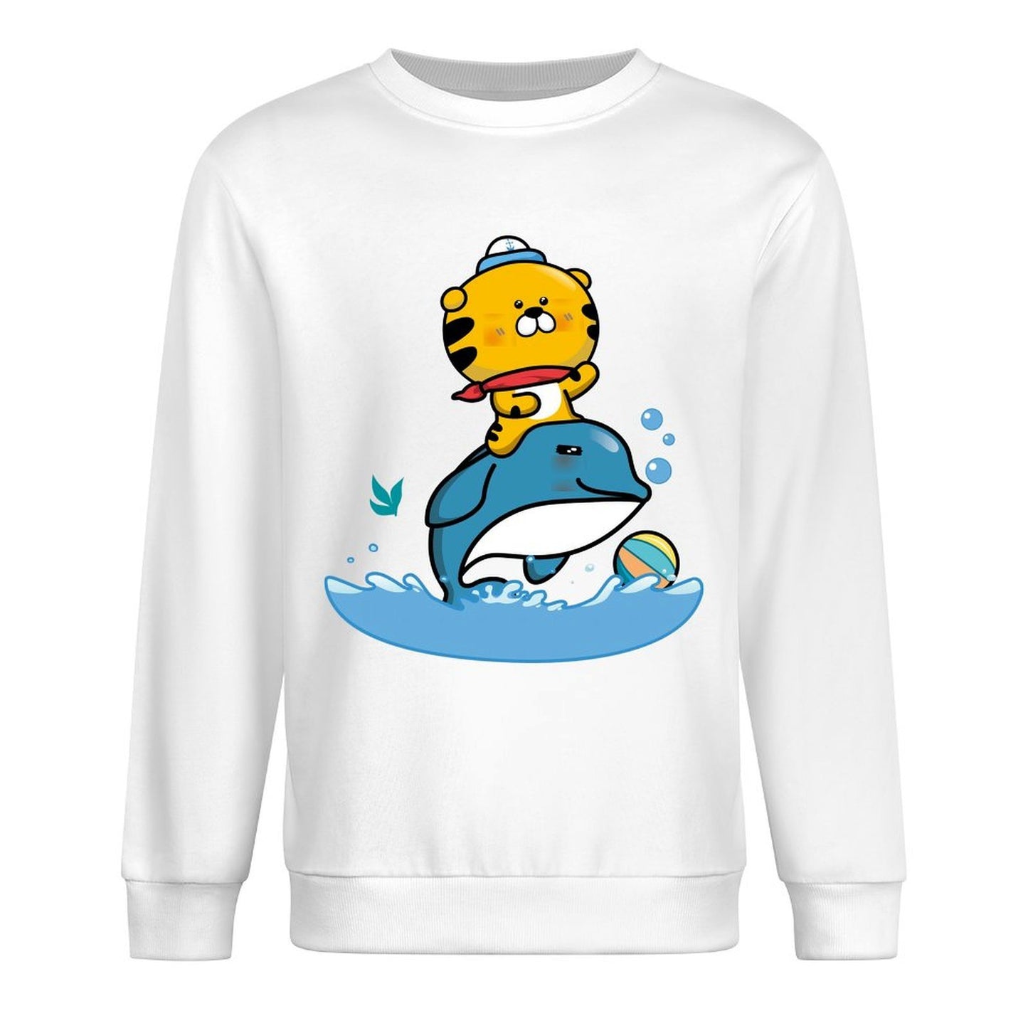 Front Patterned Long Sleeve TopPure Smooth Feel