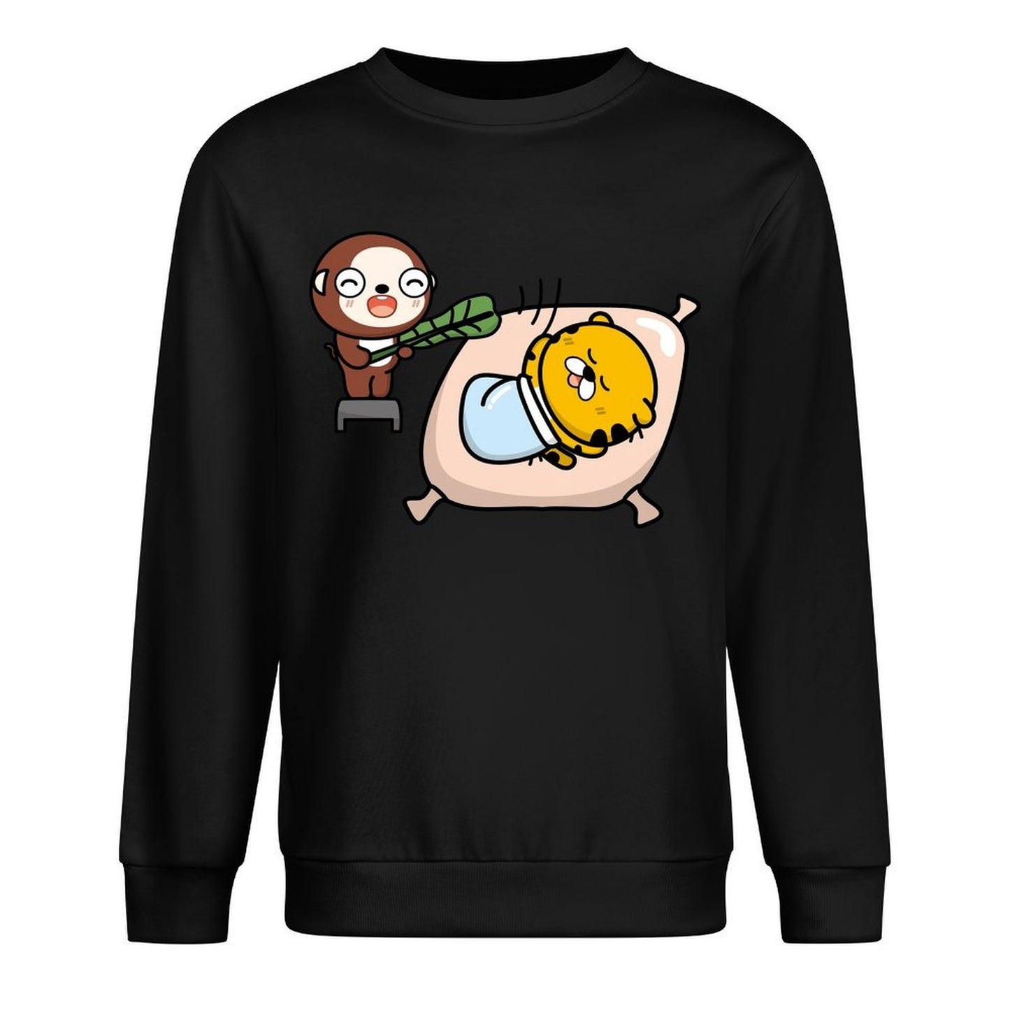 Front Patterned Long Sleeve TopSharp Cotton