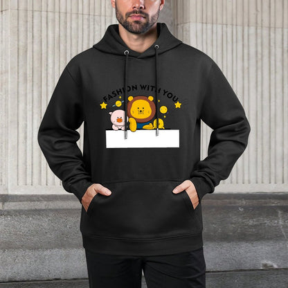 Logo-Ready Pure Front Graphic Hoodies