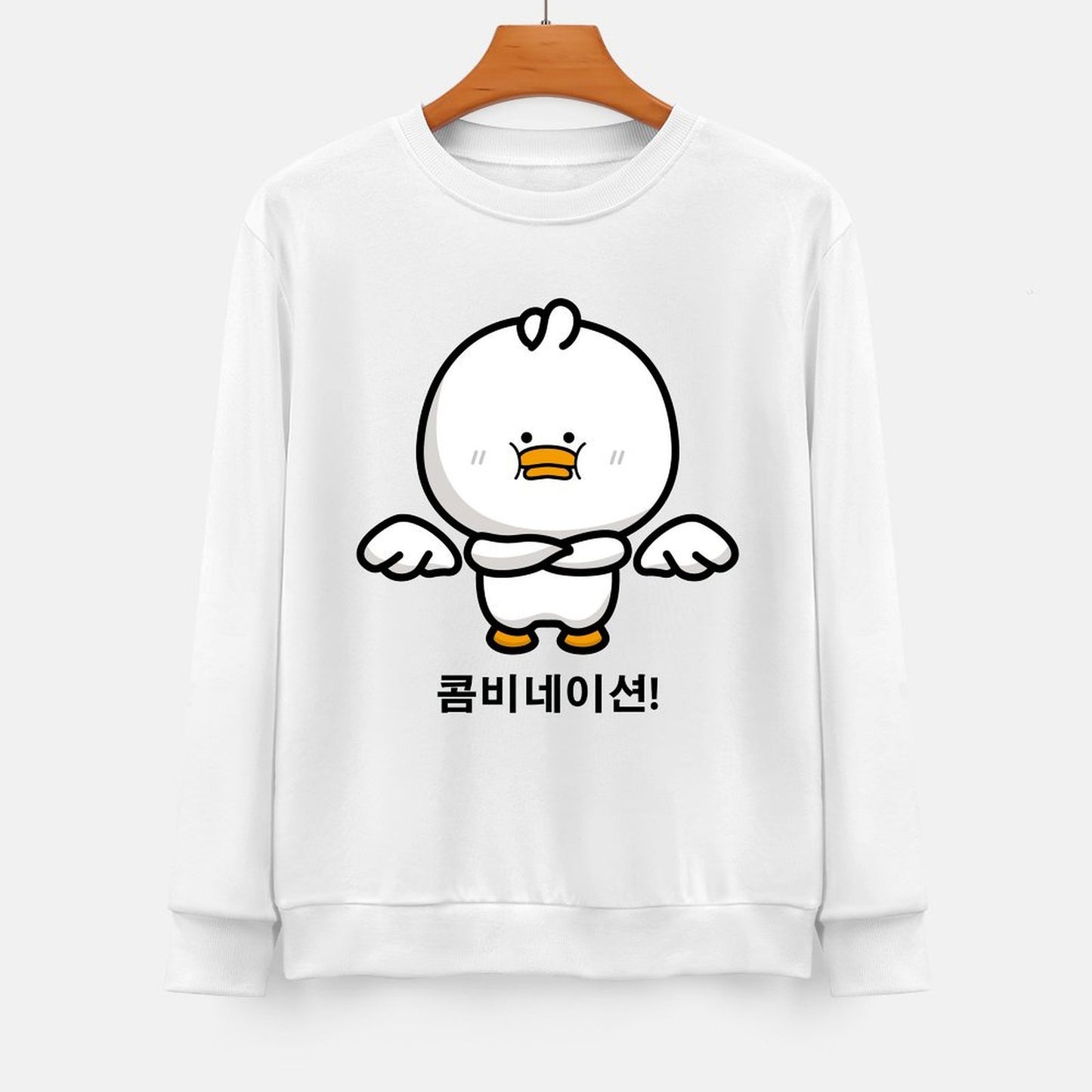 Front Patterned Long Sleeve TopClean Midweight