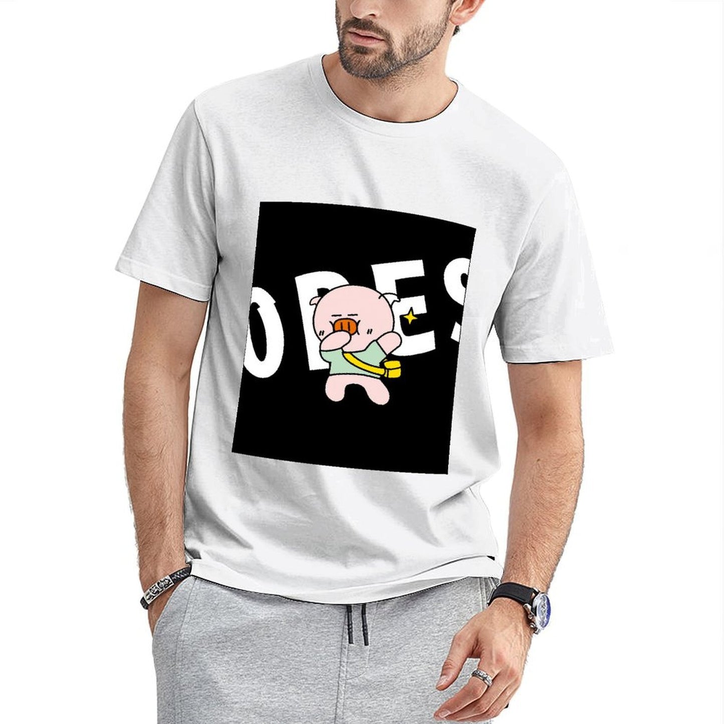 Unisex Fitted Front Graphic T-shirt