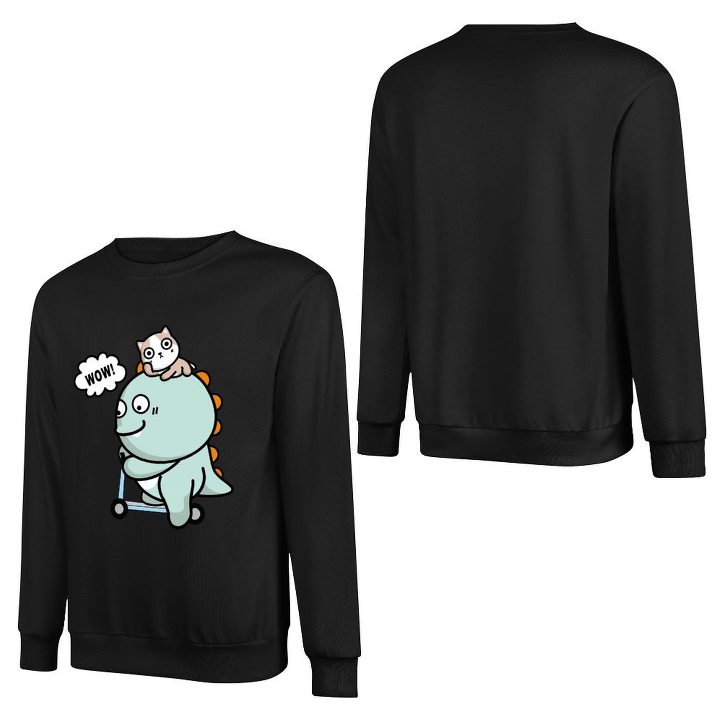 Front Patterned Long Sleeve TopCotton AllSeason