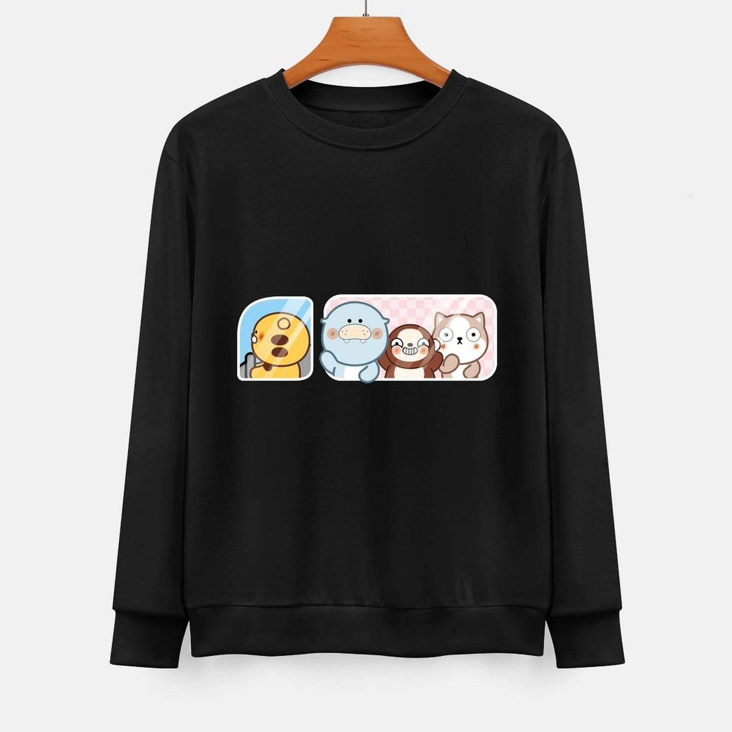  Front Patterned Long Sleeve TopSleek Premium