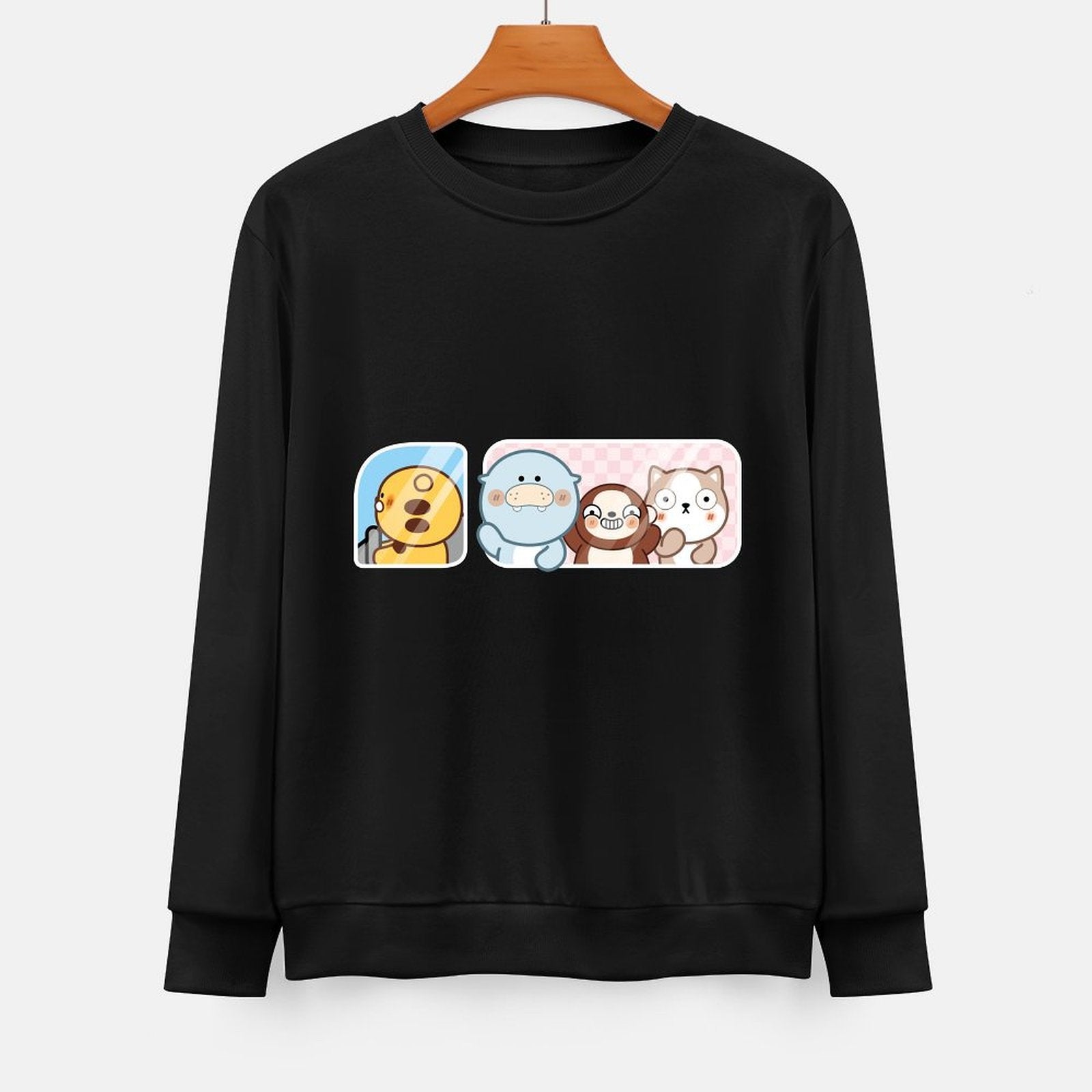  Front Patterned Long Sleeve TopSleek Premium