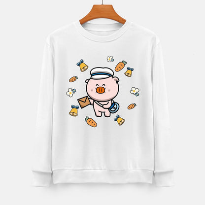 Front Patterned Long Sleeve TopPremium Double-Stitched