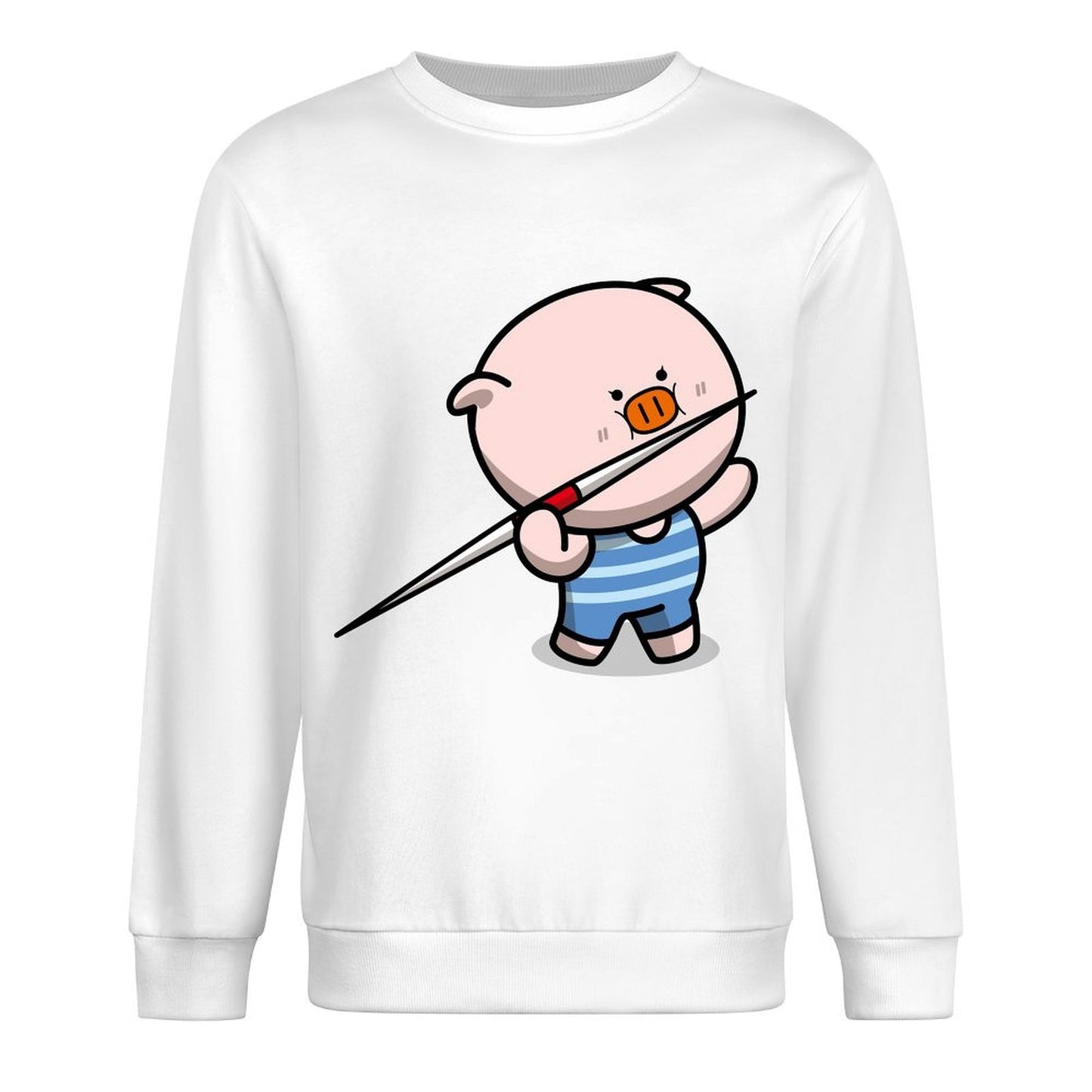 Front Patterned Long Sleeve TopOn-Demand Fade-Proof