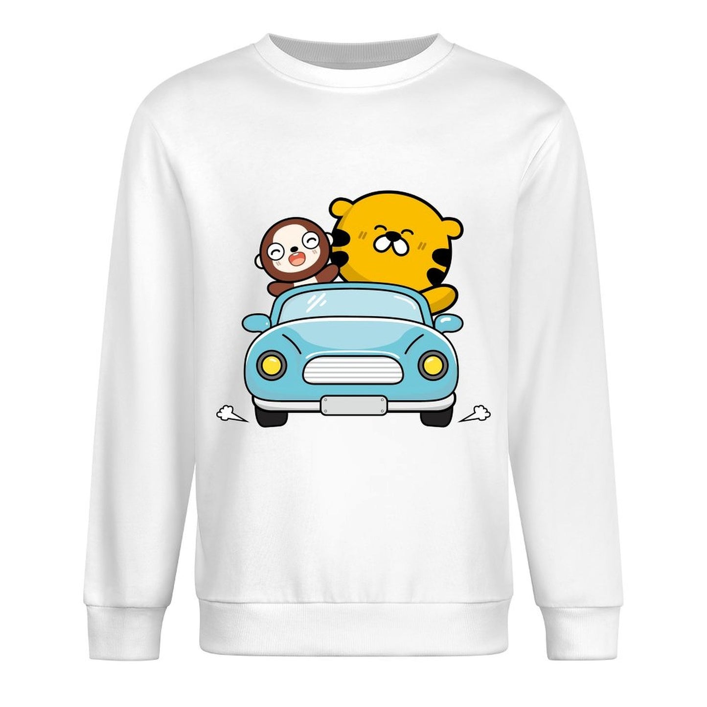 Front Patterned Long Sleeve TopStreet Oversized