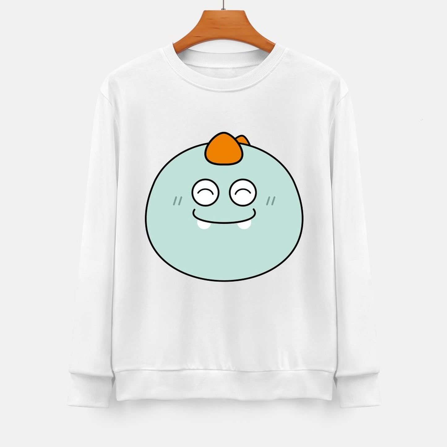 Front Patterned Long Sleeve TopPocket Tee BasicSeries