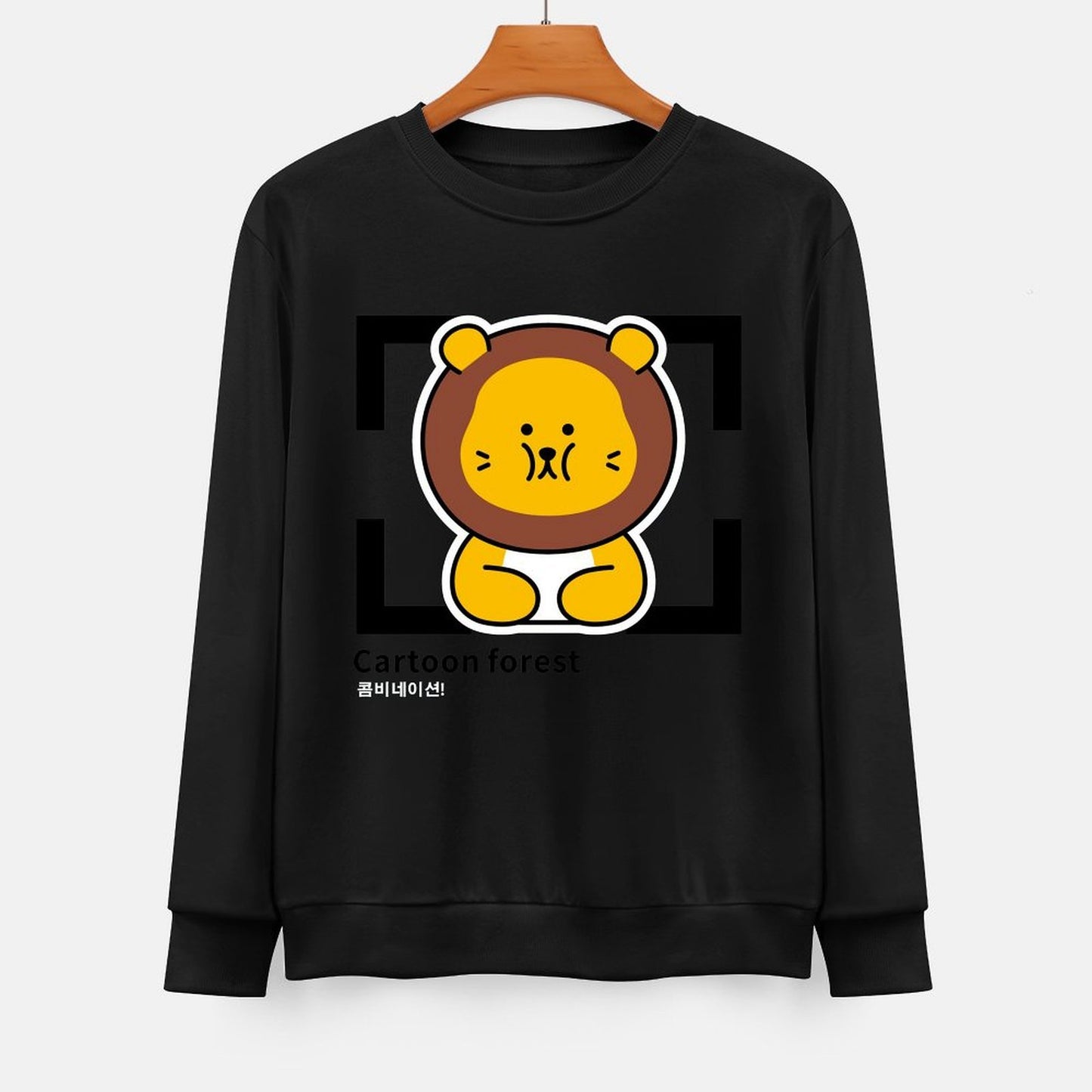 Front Patterned Long Sleeve TopClassicStyle Fade-Proof