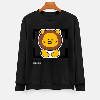 Front Patterned Long Sleeve TopClassicStyle Fade-Proof
