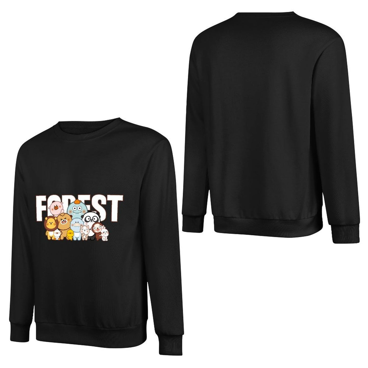 Front Patterned Long Sleeve TopComfort Essential