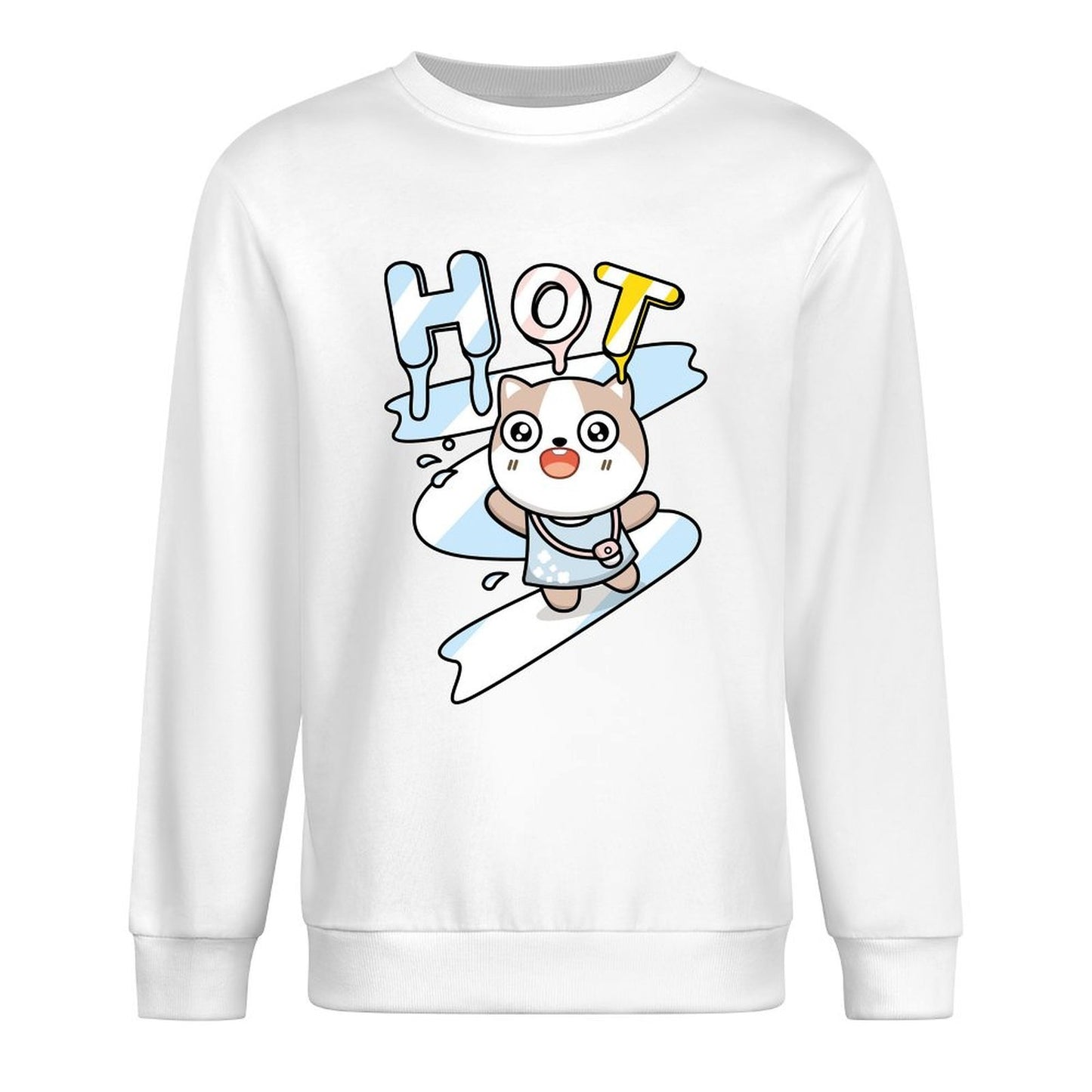 Front Patterned Long Sleeve TopSolid TrueComfort